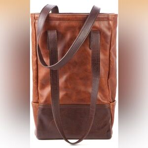 THE RITZ CARLTON Sophisticated Brown Leather Men's Tote